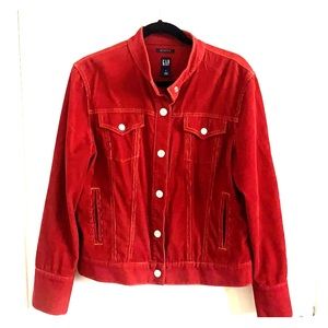 Gap Stretch Red Corduroy Jacket